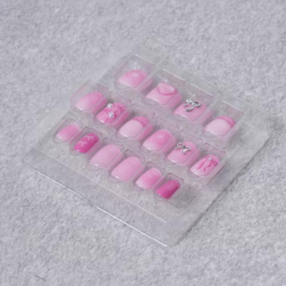 Square Nail Tips - 25SS TITApress Pink