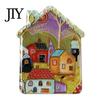 Metal Cabinet Magnets Vintage House Refrigerator Magnet, Colorful Fairy Tale Town Kitchen Fridge Decoration Magnetic Accessories Home Office