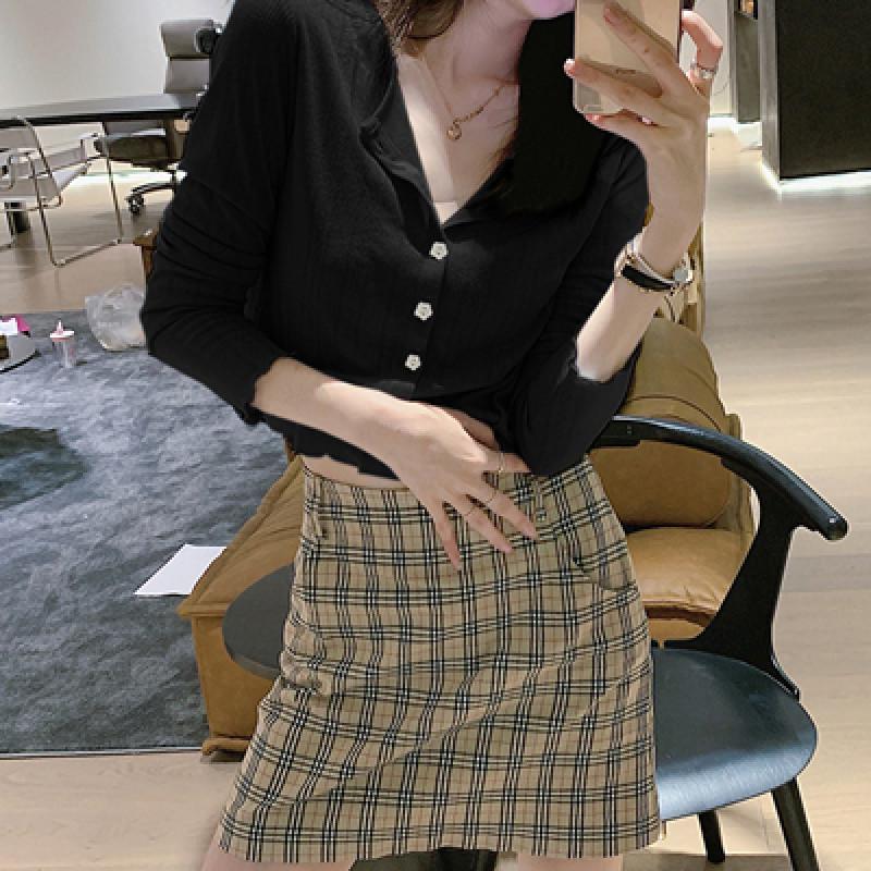 Thin Ice Silk Women's Spring Cardigan: French Style Slim Fit, Hollow Out Design, Sun Protection.