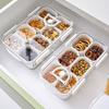Multifunction Fridge Organizer Storage Box with Draining Baskets, Fridge Storage Boxes Containers Transparent PET with Lids