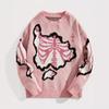 Womens Y2K Skull Graphic Sweater Loose Fit Long Sleeve Pullover Fall Fashion Streetwear