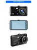 4" Touchscreen Dual Lens 1080p HD Car Recorder - Front & Rear Recording with Reversing Image