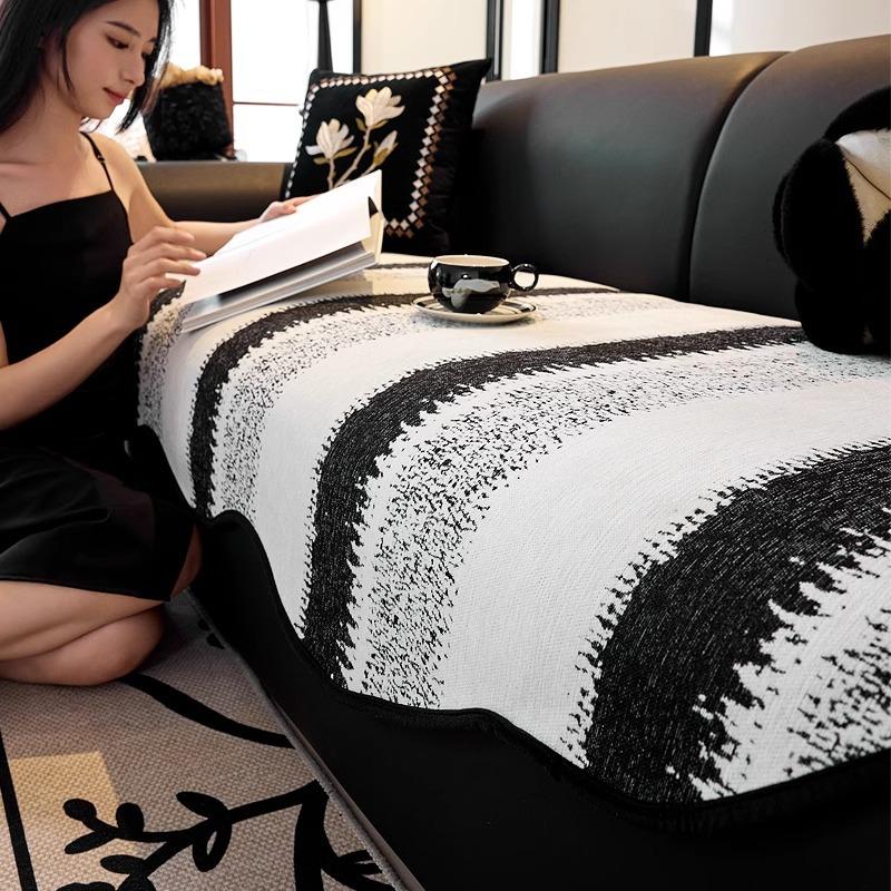 Light Luxury Special-Shaped Sofa Cushion, Universal In All Seasons, High-End Non-Slip Seat Cushion, Irregular Curved Straight Row Sofa Cover