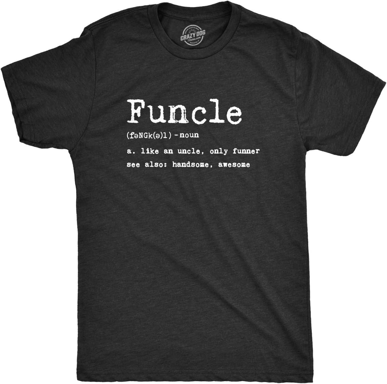 Mens Funcle Definition T Shirt Funny Graphic Uncle Family Tee Novelty Print XXXXXL чёрный