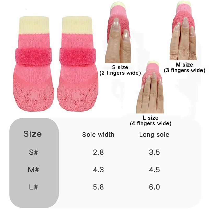 4Pcs/Set Anti-Dirty Adjustable Puppy Mesh Shoes Non-Slip Dog Shoes Wear Resistant Waterproof Dog Foot Cover Pet Supplies
