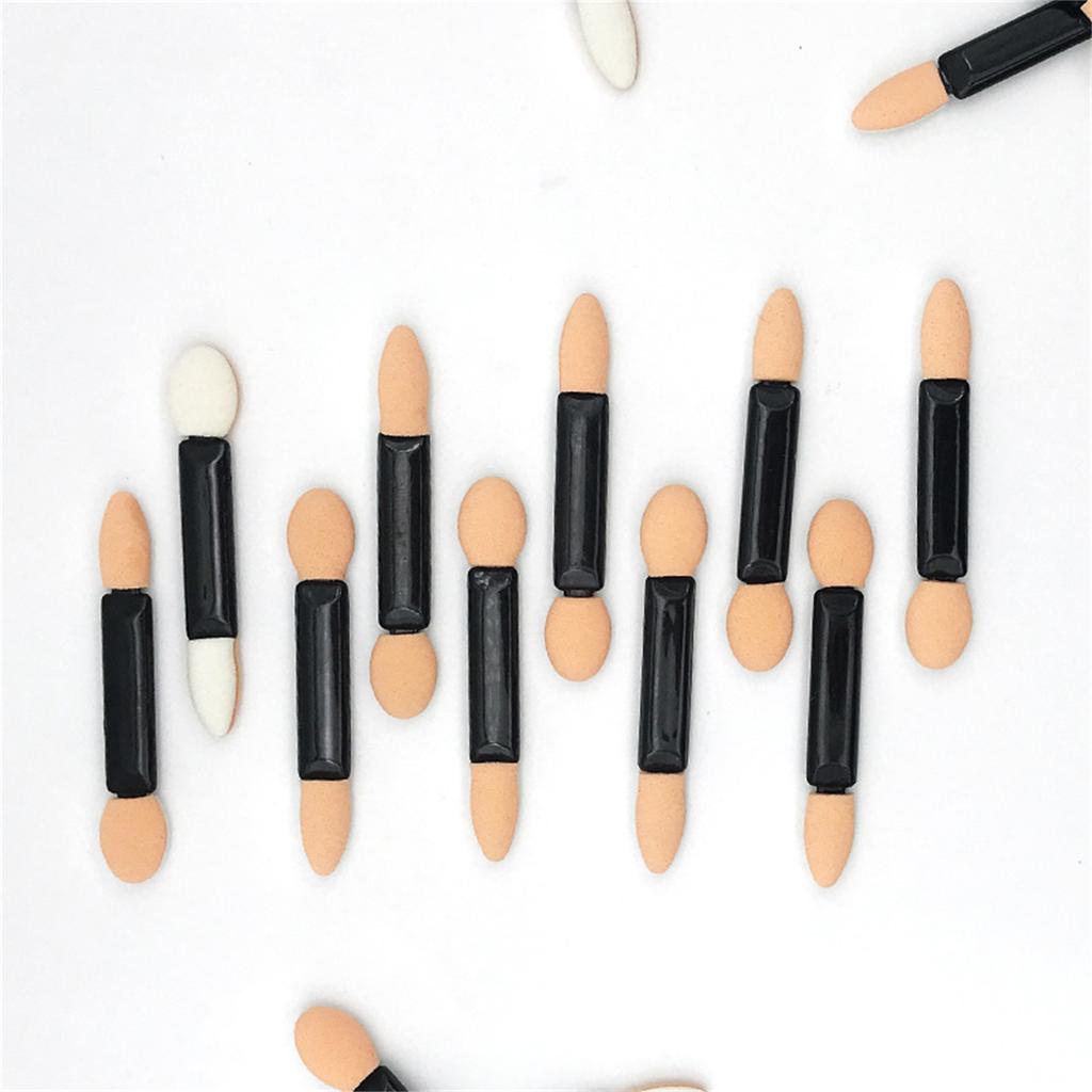 Disposable Dual Sides Eye Shadow Sponge Applicators With Container, Eyeshadow Brushes Makeup Applicator, 120 Pieces