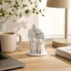 Familie von Drei Familie Umarmende Figur Hausornament 4 Personen Figur Innen Außen