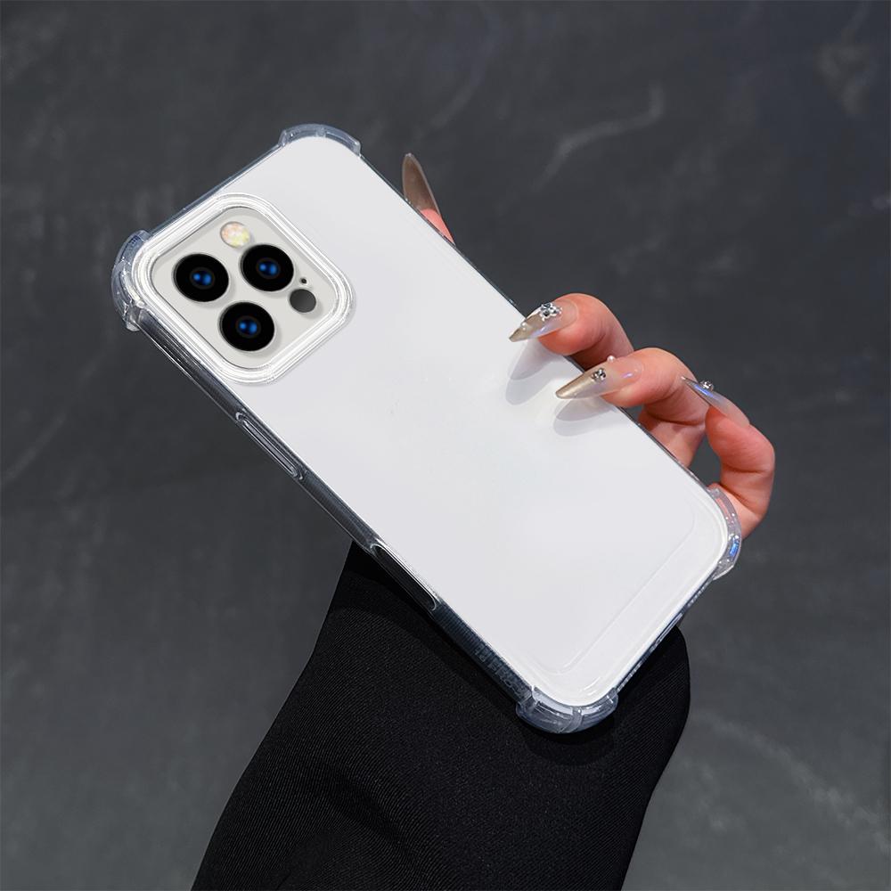 Luxusní nárazuvzdorné průhledné měkké pouzdro pro iPhone 16 13 15 Pro Max Samsung S25 S23 Ultra A35 A16 A54 Redmi 13C Note 12 Pro Moto G52 Bumper Cover