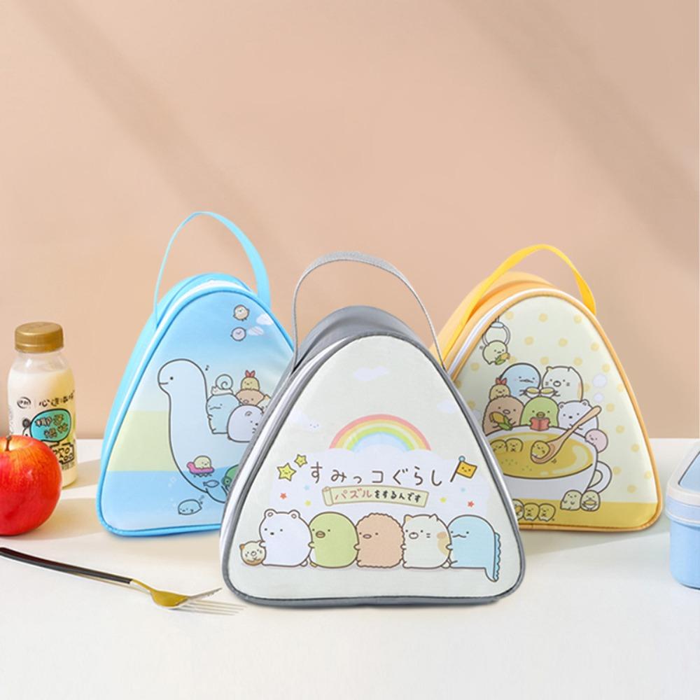 

Zipper Triangular Insulation Bag Thickened Rice Ball Lunch Box Bags Breakfast Thermal Bag Picnic