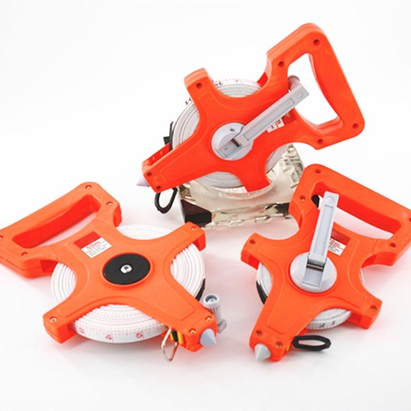 Meter Open Reel Fiberglass Tape Measure Yard Measuring Tape for Sports Field, Outdoor, Engineer Measuring Reel