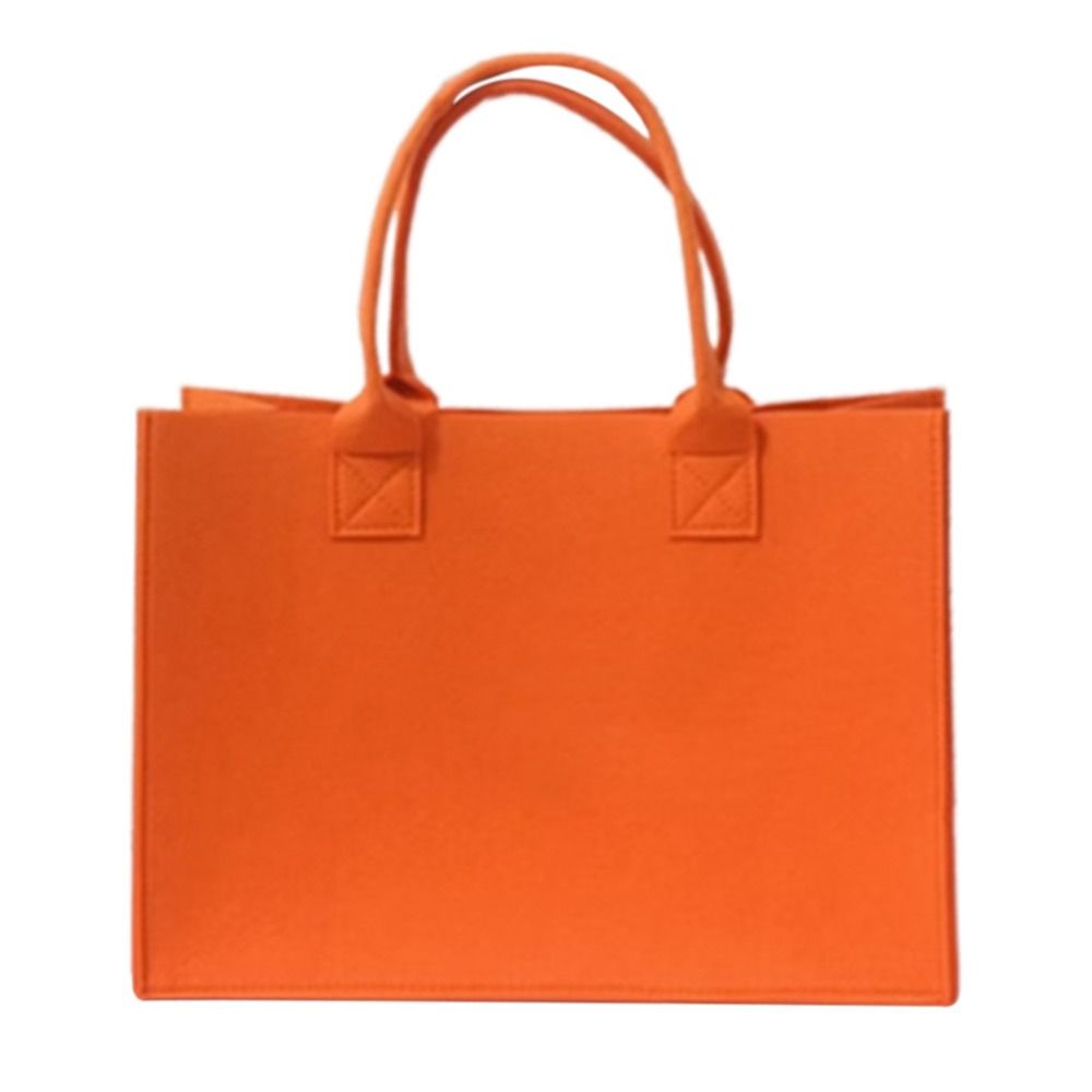Large Capacity Felt Shoulder Bag Messenger Bag Fashion Solid Color Handbag Simple Tote Bag Shopping Bag for Woman Girls