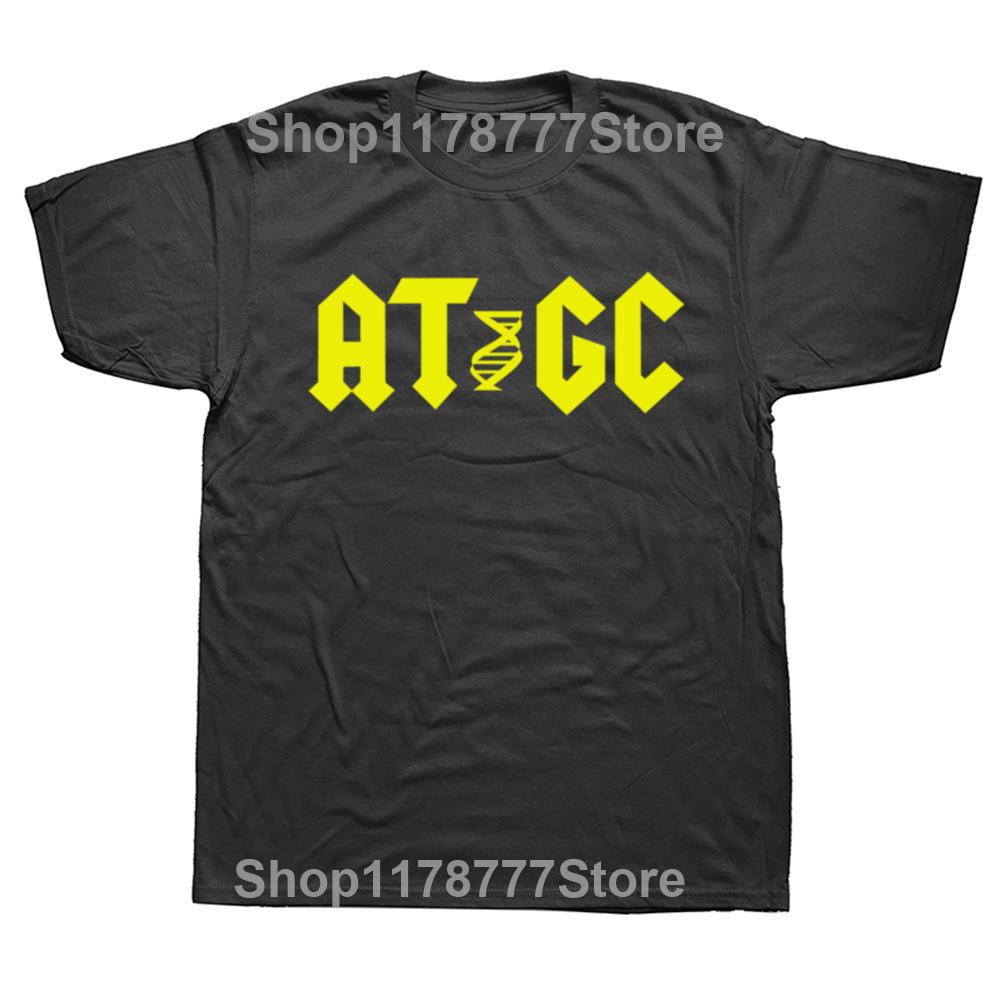 AT GC Funny DNA Molecular Biology T Shirts Summer Graphic Cotton Streetwear Short Sleeve Birthday Gifts Tshirt Unisexs Clothing