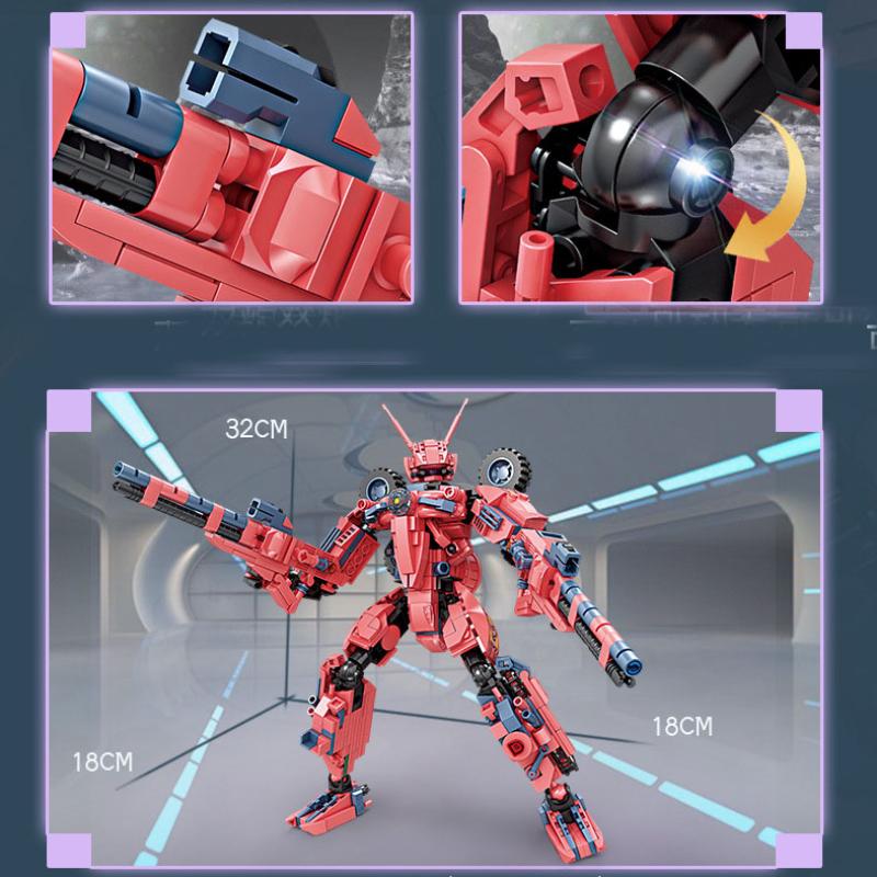 4 in 1 Verformung Zukunft Mecha Block DIY Mini Tank Star Fighter Bausteine Spielzeug für Jungen