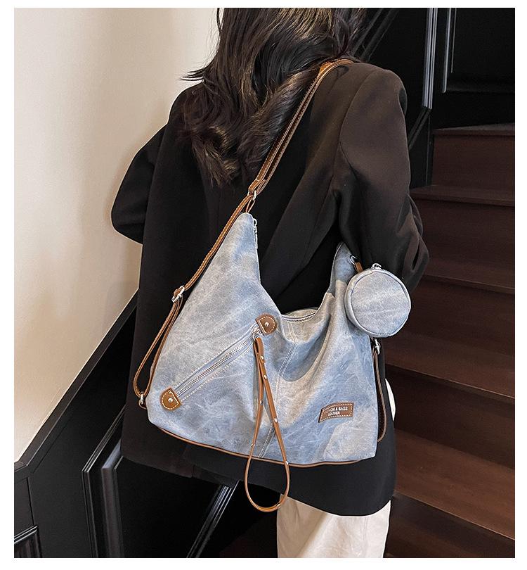 

College Student Shoulder Bag - Stylish, High-Capacity, Korean Crossbody Backpack for 2025.