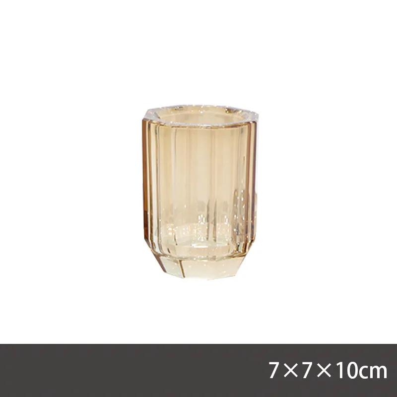 1pc Nordic Portable Crystal Home Hotel Bathroom Decor Ornaments Soap Dish Lotion Bottle Mouth Cup Decorations Crafts