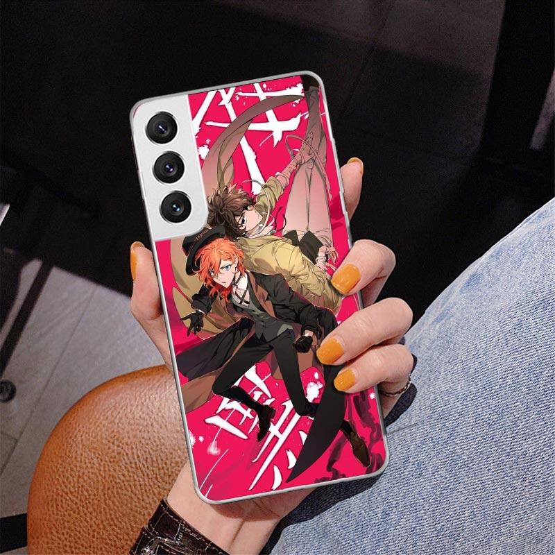 Bungo Stray Dogs Double Black Phone Case For Samsung Galaxy S24 S25 Edge S26 Ultra S23 S22 S21 Plus S20 FE + Personalized Print