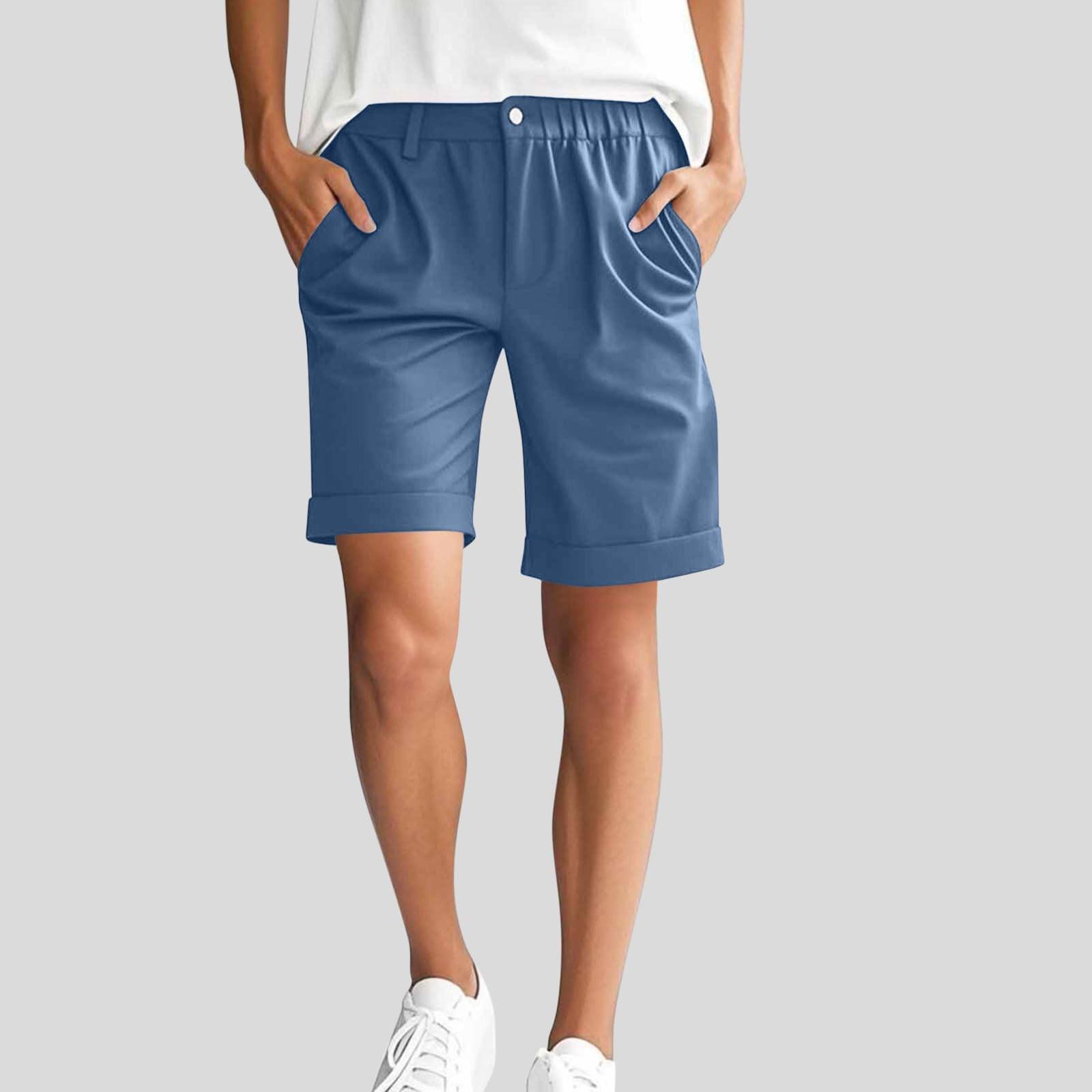 

Women s Fashion Casual Comfortable Shorts Lightweight Trendy Summer Fashion XL синій