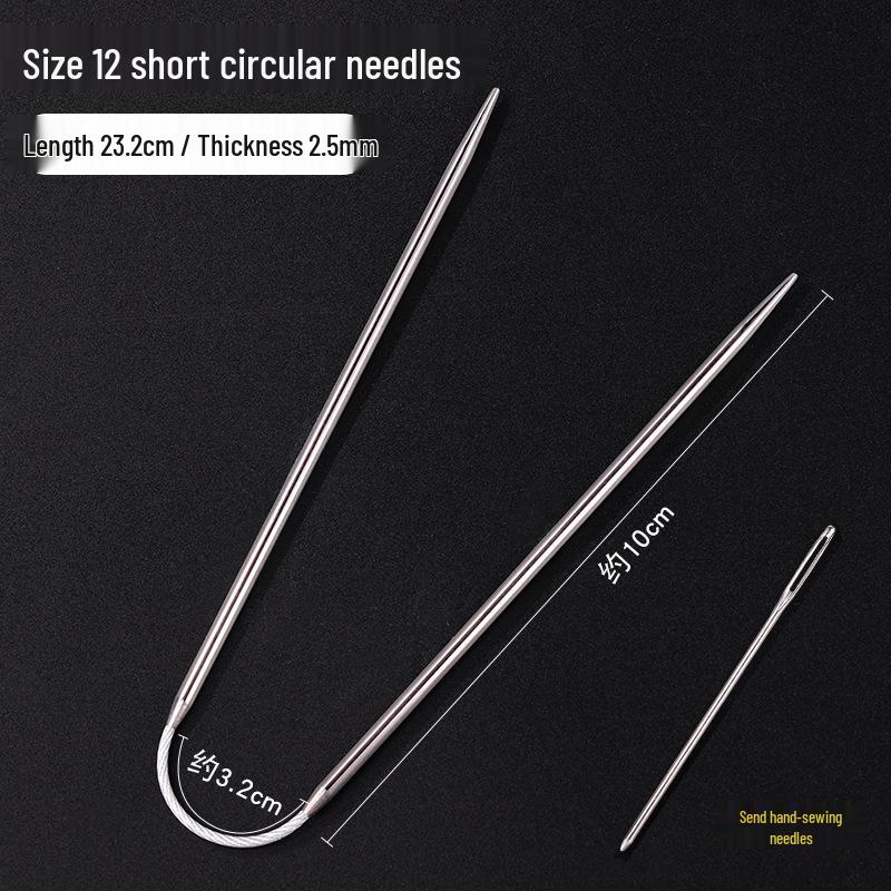 Stainless Steel Circular Knitting Needle Set for Sweaters and Sleeves