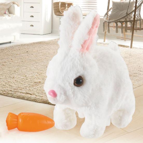 1 Set Kids Electronic Plush Dog Toy Walking Interactive Puppy Rabbit Cat Plushie Toy Toddlers Boys Girls Educational Simulation Animal Toy