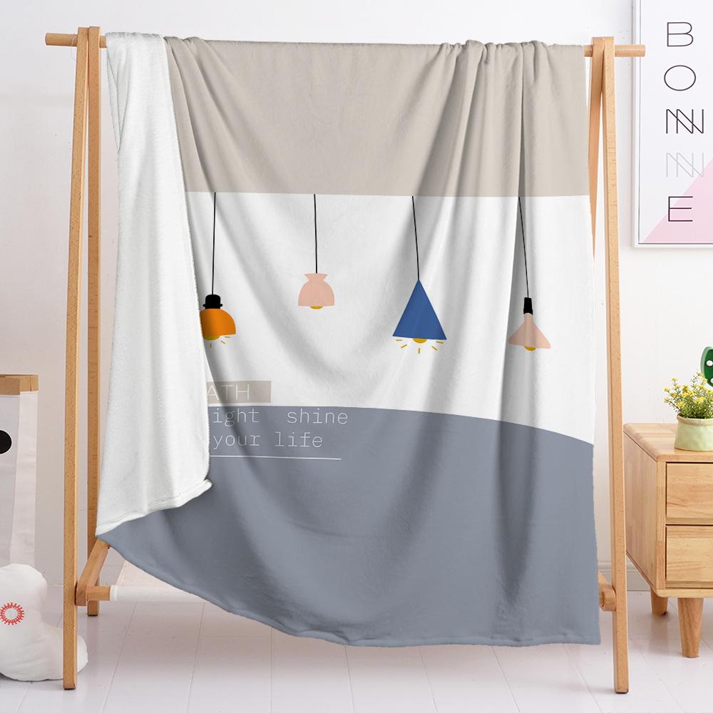 Flannel Blanket Bedroom Blanket European And American Size Blanket Digital Printing