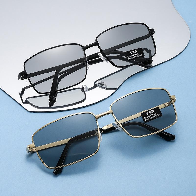 Color Change Rectangle Photochromic Polarized Sunglasses For Men Women Square Classic Chameleon Sun Glasses Male Eyewear 2026