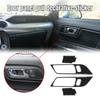 Carbon Fiber Interior Door Handle Trim Cover Accessories For Ford Mustang 2015+