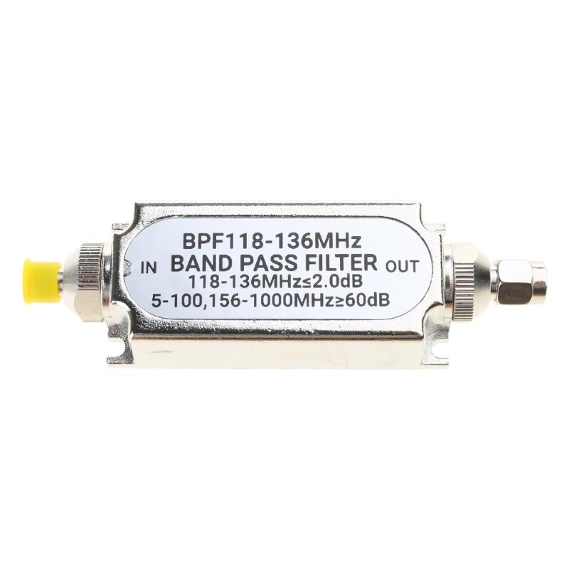 

SMA BPF118 BPF118-136MHz Metal Bandpass Filter Easy Connection for Aeronautical Air Frequency Band