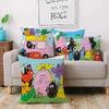 Anime B-Barbapapas Pillow Covers Cartoon Sofa Decorative Home Double-sided Printing Short Plush Cute Cushion Cover