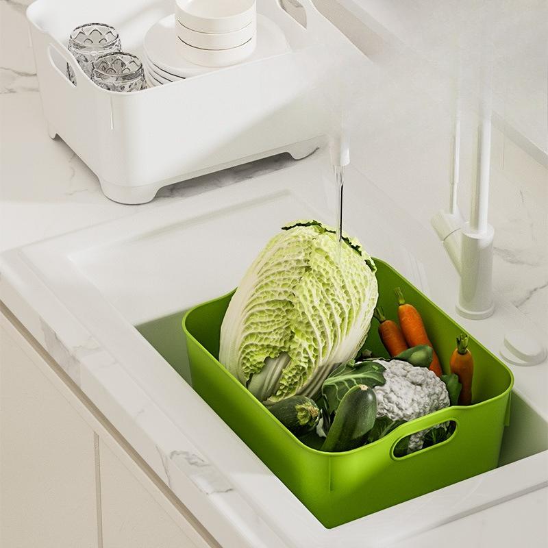 Portable Draining Basket, Large-capacity Kitchen Washing Basin, Sink, Washing Basket, Dishwashing Chopsticks, Fruit Washing Basin