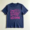 Smack My Ass Buy Me An Iced Coffee Funny Graphic Tshirt Sassy Pink Leopard Print Coffee Lover Tee Unisex Fashion Cotton Tops
