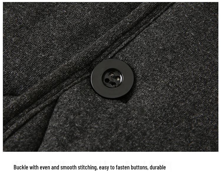 Men's Lambswool Winter Set: Warm Cotton Jacket and Pants for Elderly, Multi-Pocket Design