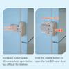 WOKE 2 Pcs Baby Safety Fridge Lock, Child Proof Refrigerator Freezer Door Lock, Toddler Kid Safety Latch Catch Lock