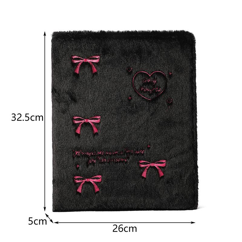 A4/A5 3 Inch Small Card Storage Bowknot Plush Photo Album Binder Photocard Collection Books Loose-Leaf Photocard Holder