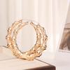 European-American Large Round Hoops Bamboo Texture Bamboo Pattern Earrings  Bold Jewelry