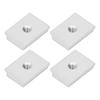 4Pcs Sliding Slot Nut T Type Aluminum Alloy Woodworking Linear Motion Parts 30 Series M6 Silver
