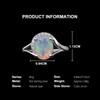 Colorful natural oval 8*10mm ethiopia opal ring earrings 925 sterling silver luxury fine jewelry set for women's engagement gift