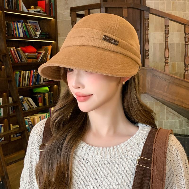 Spring and autumn sunshade sunscreen versatile big head circumference bucket hat women