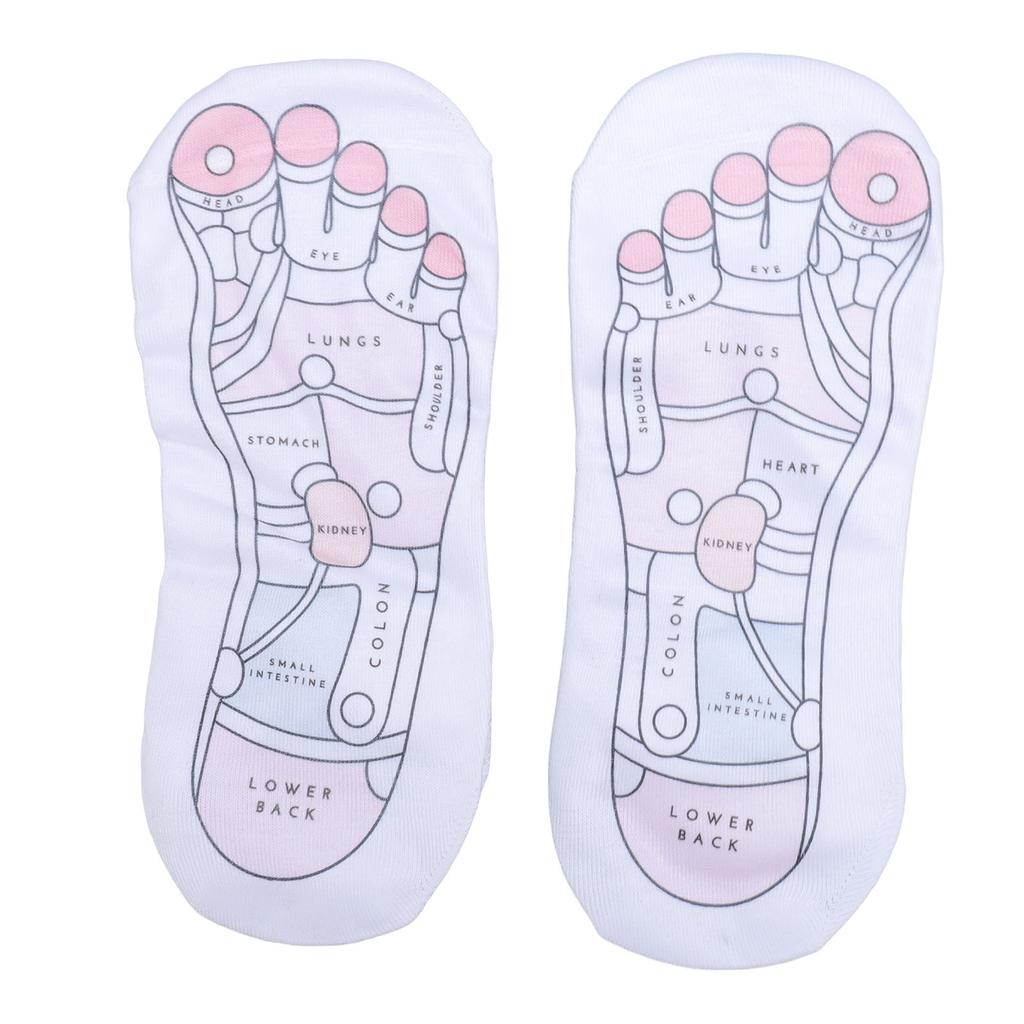 2 Pairs Socks with 2pcs Sticks Unisex Cotton Soft Anti Slip Socks Trigger Point Sticks Set