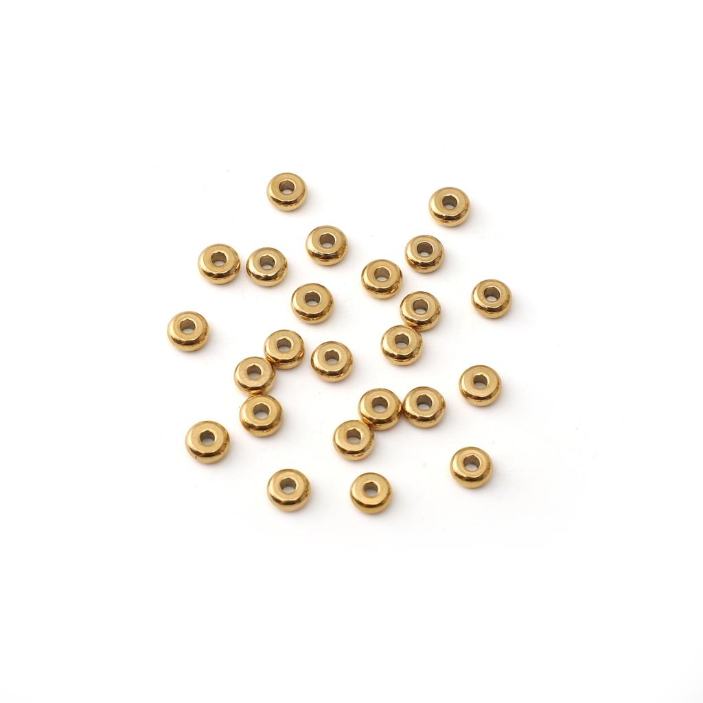 5-100 Piezas Acero Inoxidable Espaciadores Circulares Planos Para Pulsera DIY Collar Accesorios para Hacer Joyería