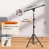 Floor-Standing Mobile Holder & Tripod with Fill Light for Live Streaming & Top-Down Shooting