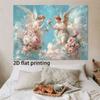 2D Blue Sky Angel Backdrop for Art Studio & Live Streaming Background