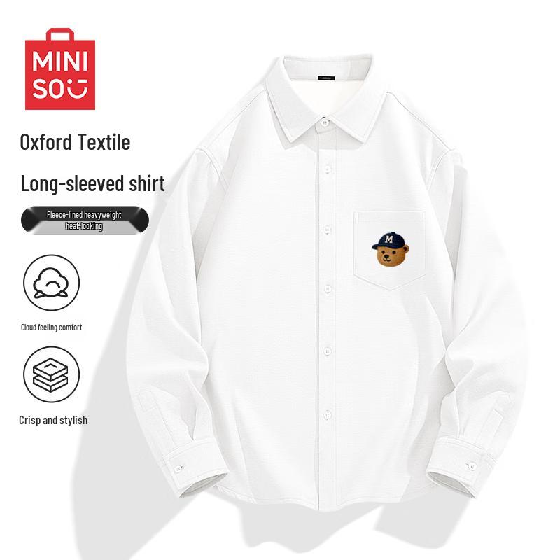 MINISO Men s Autumn/Winter Oxford Long-Sleeve Shirt L