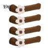 Anti-Collision Door Knob Cover 2/4Pcs Flower Handle Cover, Anti-collision Protector, Anti-Static Anti-Freeze Lever Sleeve for Home Office Bedroom