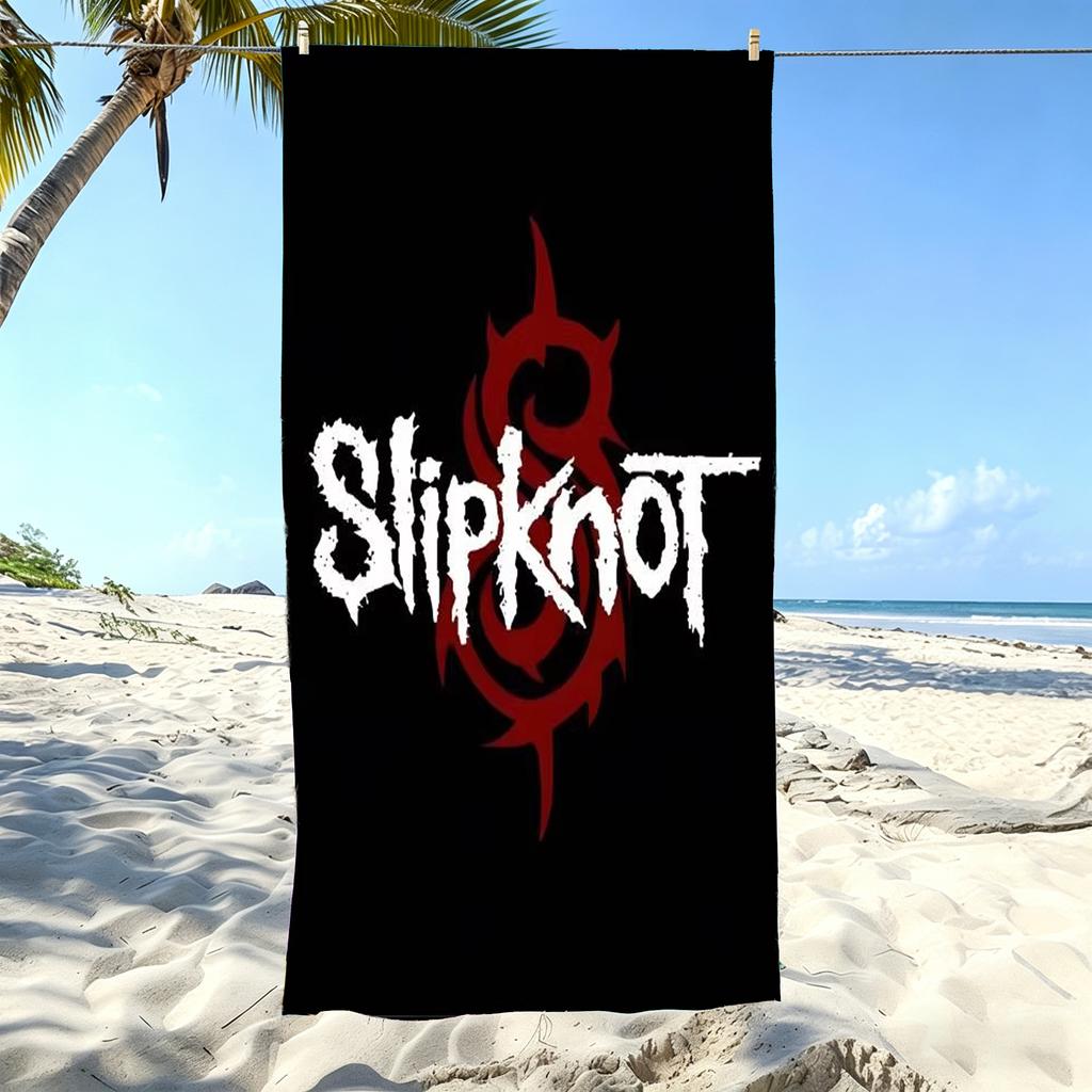 1 Pezzo S-Slipknot Band Telo da Spiaggia Microfibra Morbido Asciugatura Rapida Stampa Heavy Metal Rock Asciugamano da Bagno Per Fan Metal Nuoto Esterno