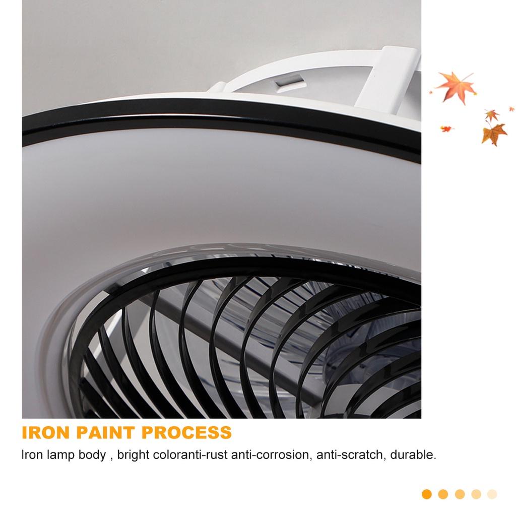 48W Minimalistische Deckenleuchte Runde Lüfterlampe Moderne LED-Deckenventilatorlampe Esszimmer Schlafzimmer Wohnzimmerlampe Mit 2,4G Fernbedienung