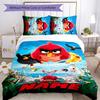3pcs Custom Name Angry Birds game Bedding Set Duvet Cover Closure Includes 1 Duvet Cover & 2 Pillowcases for All Seasons Bedroom Decor