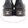 Tolle CHANEL Kurzstiefel schwarzes Leder Damen 38.5 G39566 Gebraucht