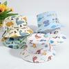 Kids Bucket Hat For 1-3 Years Old Toddlers Cute Fish Dinosaur Pattern Outdoor Uv Protection Breathable Sun Hat For Baby