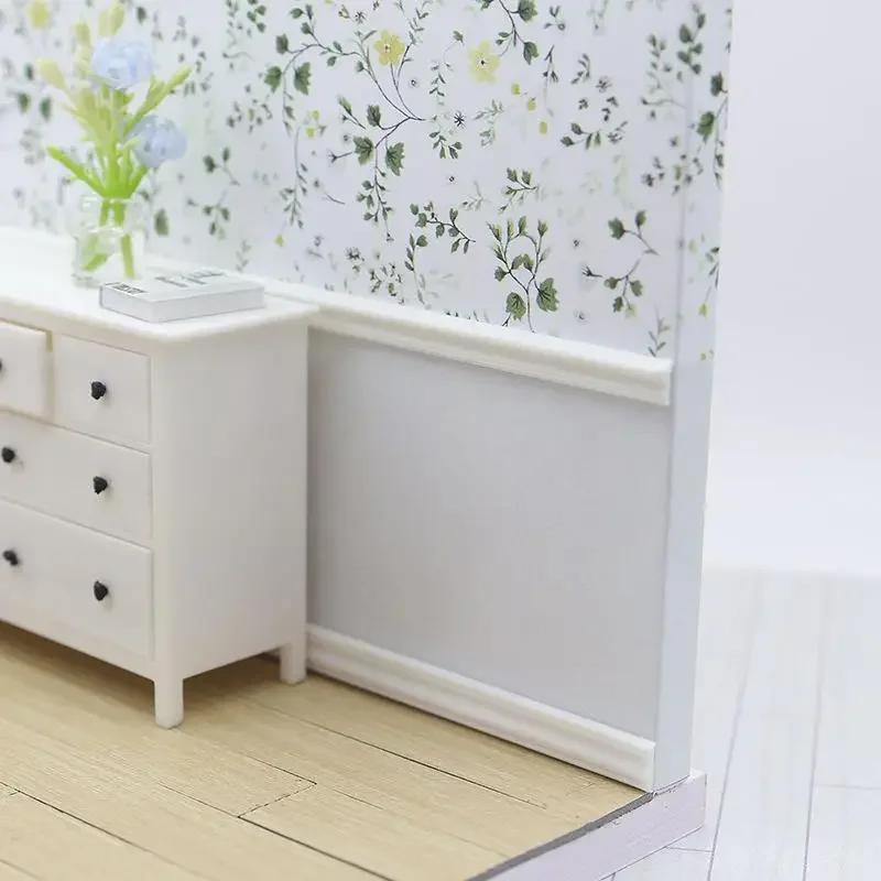 2KS 1:12 Panenkový dům Miniaturní Soklová lišta Mini Pasová lišta Koupelna Obývací pokoj Dekor Hračka Příslušenství pro panenkový dům