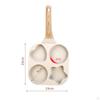Divided Grill Frying Pan Egg Cooker Nonstick Cookware 4 Holes Pancake Omelet for Cooking